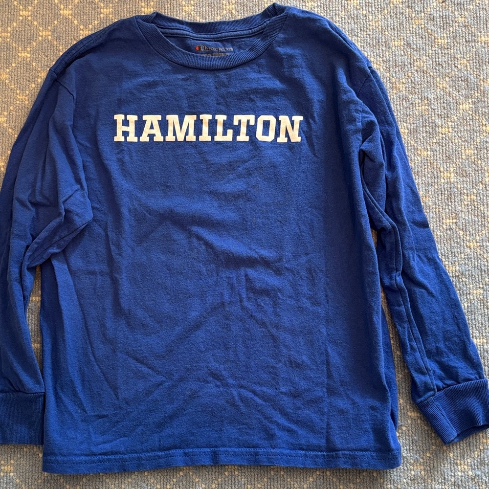 EUC Hamilton College Kids Navy Long Sleeve Tee Sz YS 6-7